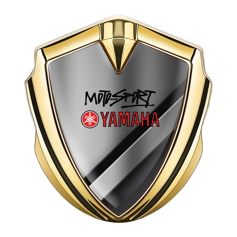 Yamaha Abzeichen selbstklebend Goldtonfarbe Diagonale Details Design