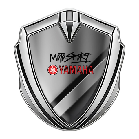 Yamaha Abzeichen selbstklebend Silbertonfarbe Diagonale Details Design