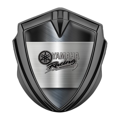 Yamaha Emblem Aufkleber Autozubehor Graphit Tonfarbe Poliertes Metall Und racing Logo Motiv