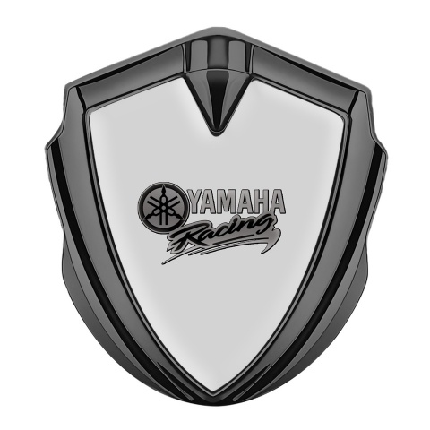 Yamaha Selbstklebendes Metallaufkleber Emblem Graphit Tonfarbe Grau Design