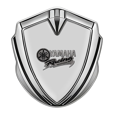 Yamaha Selbstklebendes Metallaufkleber Emblem Silbertonfarbe Grau Design