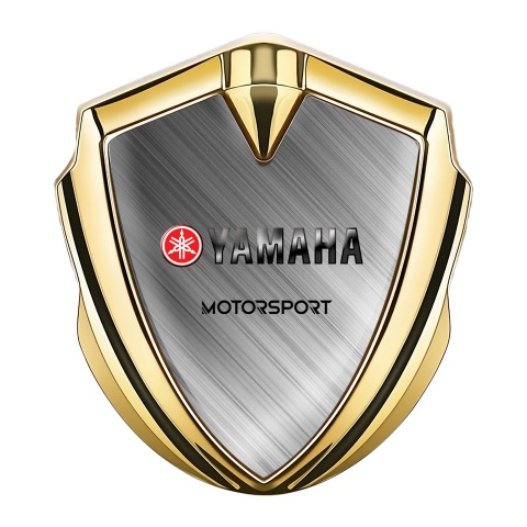 Yamaha Motorsport Seitenflugel Emblem Aufkleber Goldtonfarbe Matt Basis