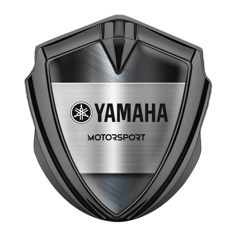 Yamaha Motorsport Emblem Abzeichen Graphit Tonfarbe Metall Panel Design