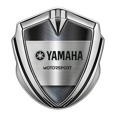 Yamaha Motorsport Emblem Abzeichen Silbertonfarbe Metall Panel Design