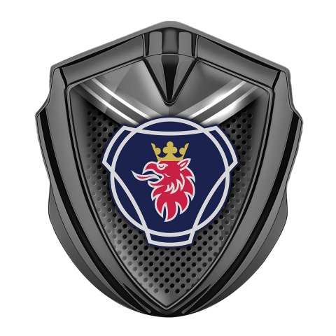 Scania Emblem Badge Graphite Metallic Grate Big Griffin Symbol Edition
