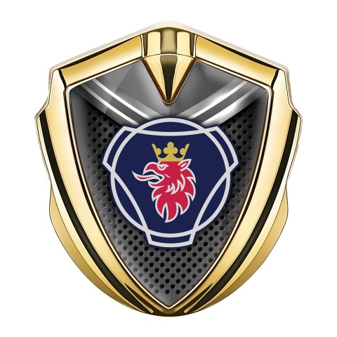 Scania Emblem Badge Gold Metallic Grate Big Griffin Symbol Edition