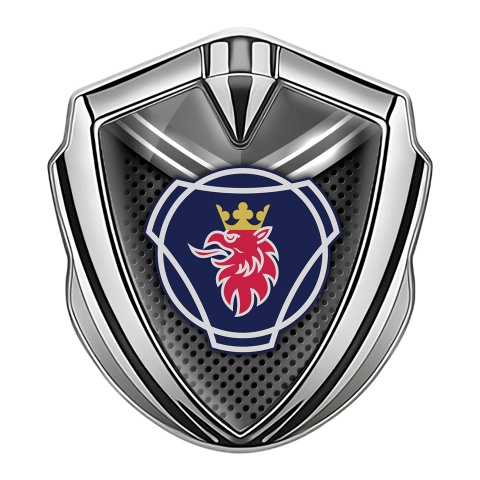 Scania Emblem Badge Silver Metallic Grate Big Griffin Symbol Edition
