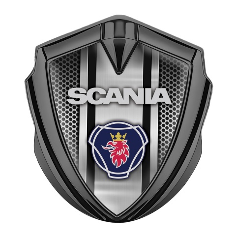 Scania Bodyside Domed Emblem Graphite Metal Frame Griffin Logo Edition