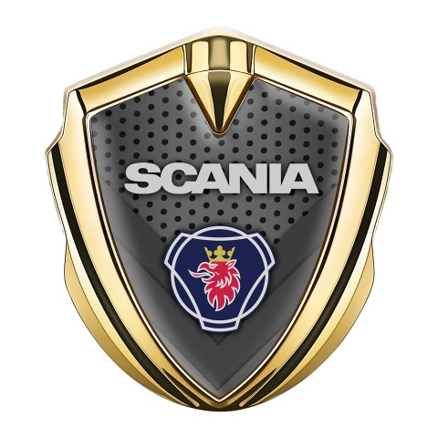 Scania Emblem Truck Badge Gold Dark Grate Classic Griffin Logo