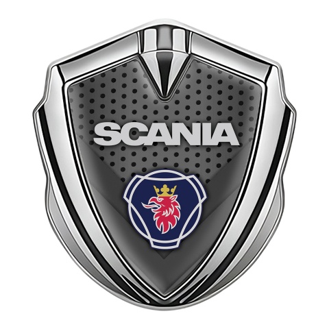 Scania Emblem Truck Badge Silver Dark Grate Classic Griffin Logo