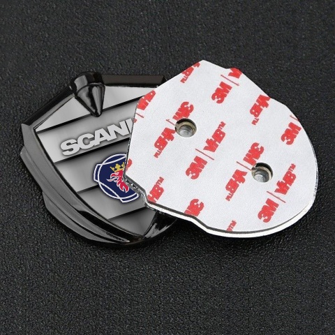 Scania Bodyside Emblem Self Adhesive Graphite Shutter Effect Classic Logo