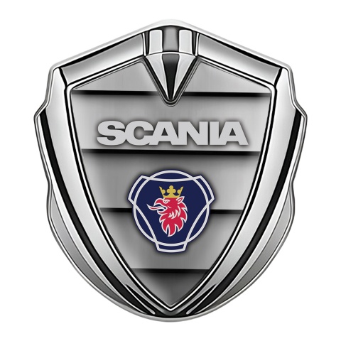 Scania Bodyside Emblem Self Adhesive Silver Shutter Effect Classic Logo