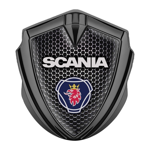 Scania Fender Emblem Badge Graphite Dark Grate Classic Griffin Logo