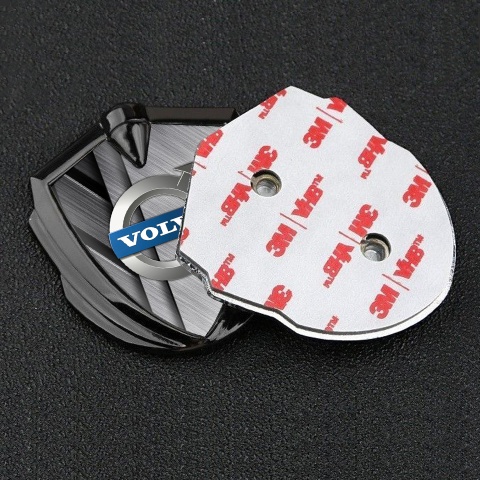 Volvo Emblem Abzeichen selbstklebend Graphit Tonfarbe Stahl Elemente Design