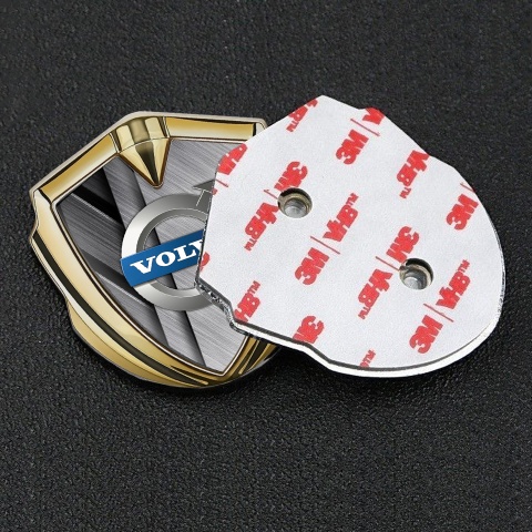 Volvo Emblem Abzeichen selbstklebend Goldtonfarbe Stahl Elemente Design