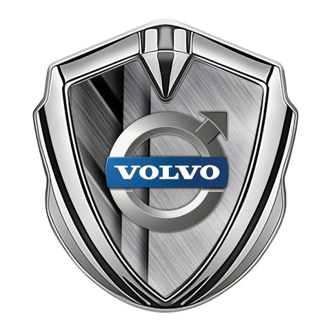 Volvo Emblem Abzeichen selbstklebend Silbertonfarbe Stahl Elemente Design