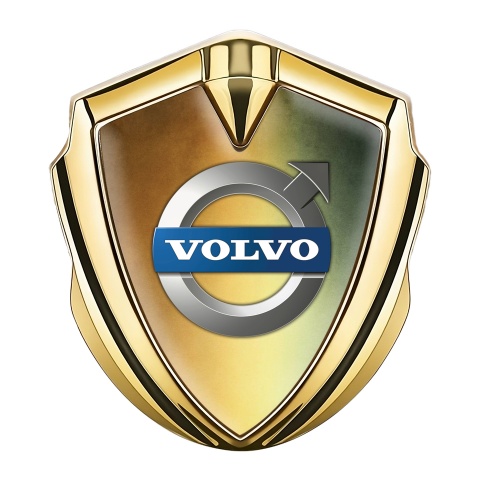 Volvo Emblem Auto Zeichen Goldtonfarbe Bronze Design