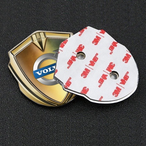 Volvo Emblem Auto Zeichen Goldtonfarbe Bronze Design