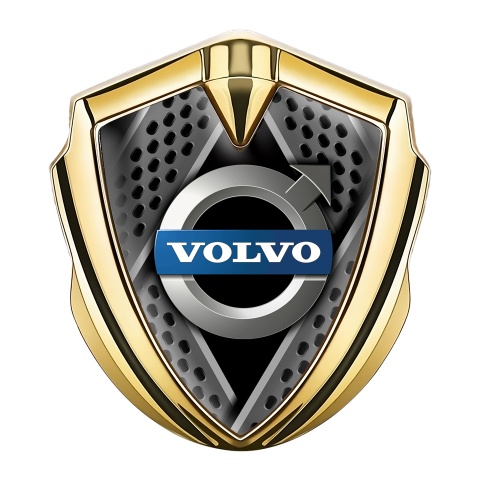 Volvo Selbstklebendes Metallaufkleber Emblem Goldtonfarbe Klingen Design