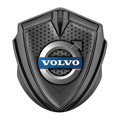 Volvo Emblem Logo Schriftzug Aufkleber Graphit Tonfarbe Perforierter Basis Design