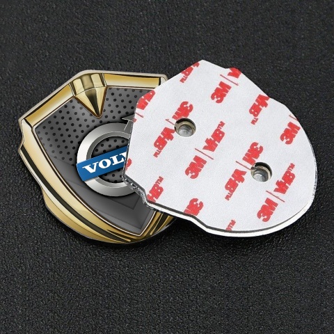 Volvo Emblem Logo Schriftzug Aufkleber Goldtonfarbe Perforierter Basis Design