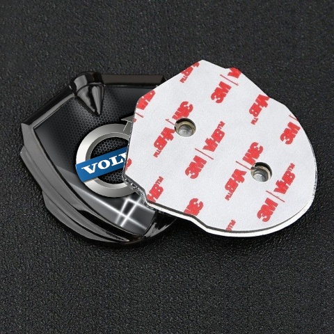 Volvo Emblem Abzeichen Graphit Tonfarbe Weiss Lichter Design
