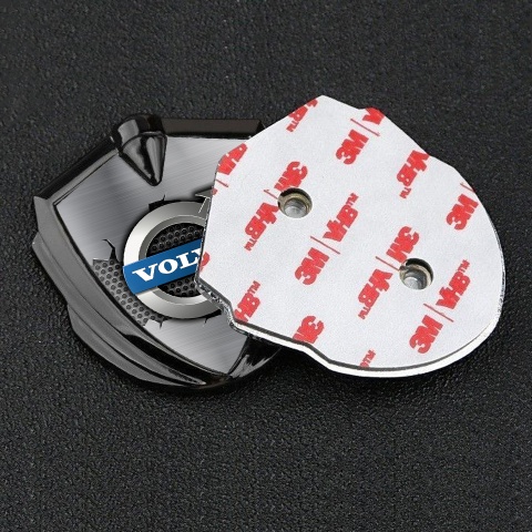 Volvo Emblem Abzeichen selbstklebend Graphit Tonfarbe Zerrissenes basis Design