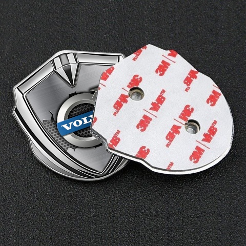 Volvo Emblem Abzeichen selbstklebend SilbertonfarbeZerrissenes basis Design