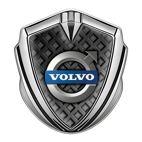 Volvo Emblem Auto Zeichen Silbertonfarbe Dunkles Gitter Design