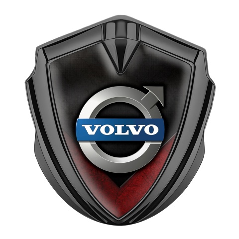 Volvo Seitenflugel Emblem Aufkleber Graphit Tonfarbe Dunkles Basis mit Rote Details Design