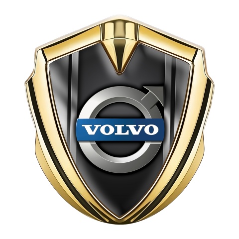 Volvo Emblem Auto Zeichen Goldtonfarbe Metall Rahmen Design
