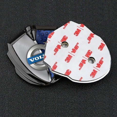 Volvo Abzeichen selbstklebend Graphit Tonfarbe Halfte Metall Design