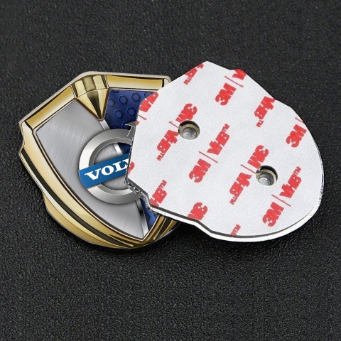 Volvo Abzeichen selbstklebend Goldtonfarbe Halfte Metall Design