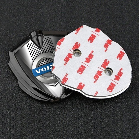 Volvo Emblem Abzeichen selbstklebend Graphit Tonfarbe Chrom Gitter Design