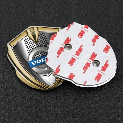 Volvo Emblem Abzeichen selbstklebend Goldtonfarbe Chrom Gitter Design