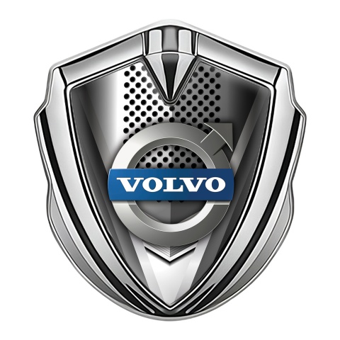 Volvo Emblem Abzeichen selbstklebend Silbertonfarbe Chrom Gitter Design