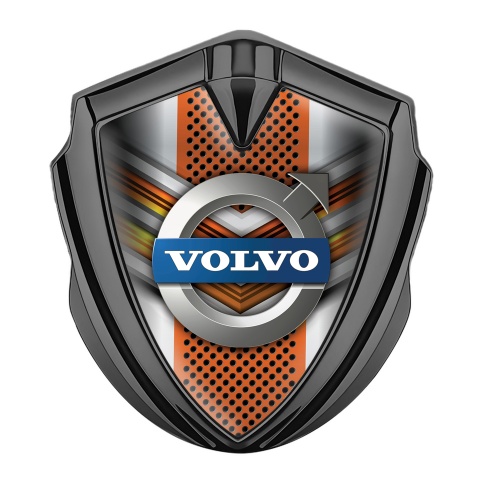 Volvo Emblem Aufkleber Autozubehor Graphit Tonfarbe Orange Elemente Design