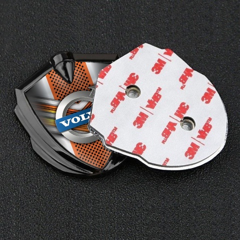 Volvo Emblem Aufkleber Autozubehor Graphit Tonfarbe Orange Elemente Design