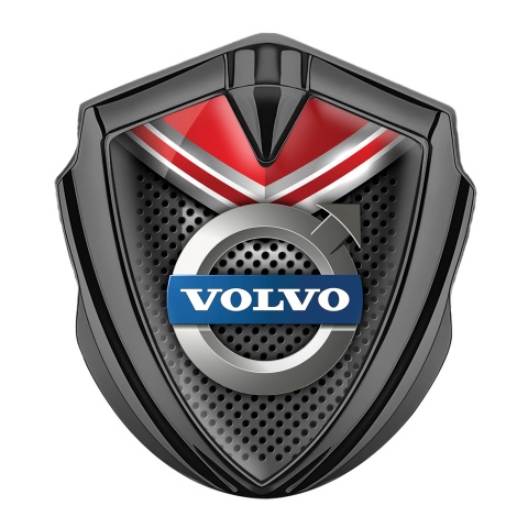 Volvo Emblem Abzeichen Graphit Tonfarbe Rote Schild Design