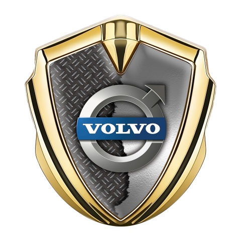 Volvo Emblem Auto Zeichen Goldtonfarbe Halfte Metall Basis Design