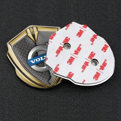 Volvo Emblem Auto Zeichen Goldtonfarbe Halfte Metall Basis Design