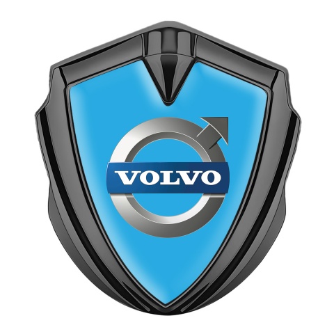 Volvo Selbstklebendes Metallaufkleber Emblem Graphit Tonfarbe Marineblau Stil
