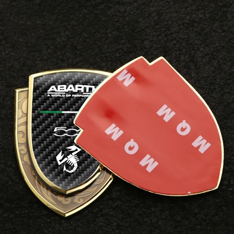 Fiat Abarth 500 Emblem Aufkleber Autozubehor Goldtonfarbe Schwarz Carbon Version