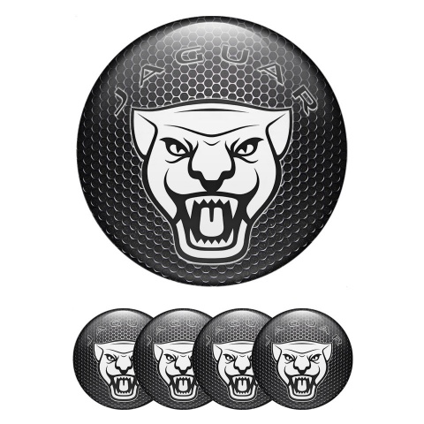 Jaguar Stickers for Wheels Center Caps Dark Grate Fill Vector Logo