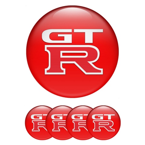 Nissan GTR Wheel Emblem for Center Caps Crimson Red Sport Edition