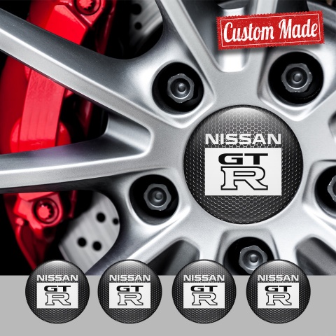 Nissan GTR Stickers for Wheels Center Caps Metal Mesh Rectangle Logo