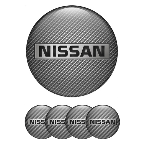 Nissan Wheel Center Caps Wheel Emblem Carbon Style Metallic Logo Motif