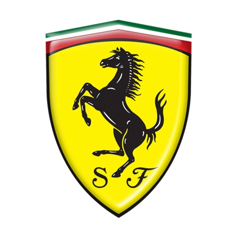 Ferrari Emblem Silicone Sticker Domed Classic