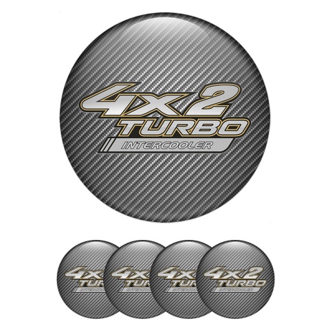 Toyota Wheel Stickers for Center Caps Carbon Fiber Metallic Logo Turbo Edition