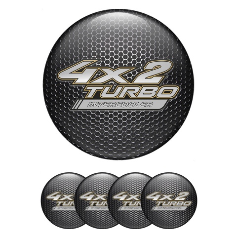 Toyota Center Caps Wheel Emblem Dark Grate Metallic Logo Turbo Edition